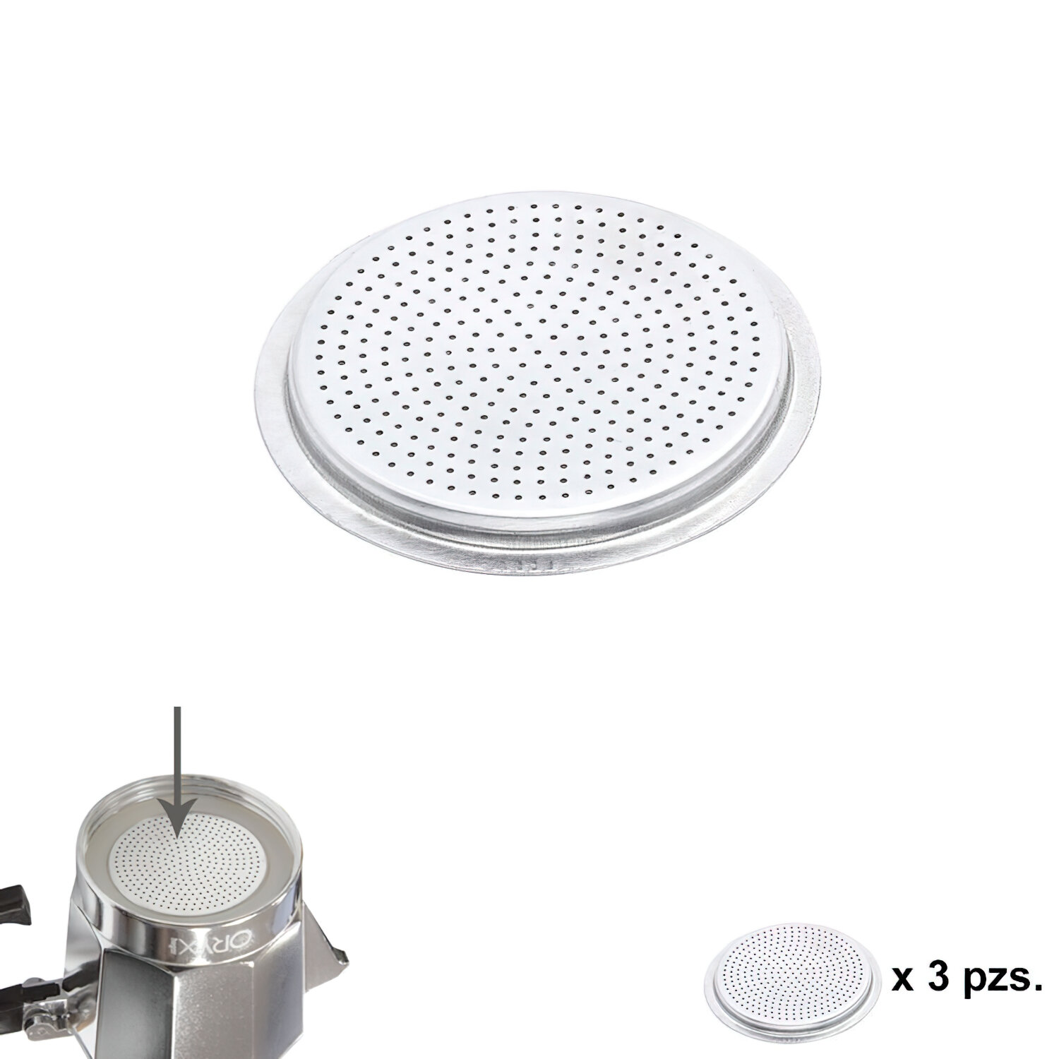 Filtro Cafetera Aluminio Classic / Inducci�n 3 Tazas (3 Unidades)