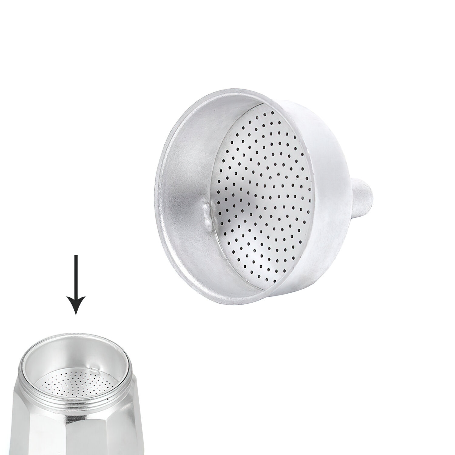 Embudo Cafetera Aluminio Classic / Inducci�n 3 Tazas