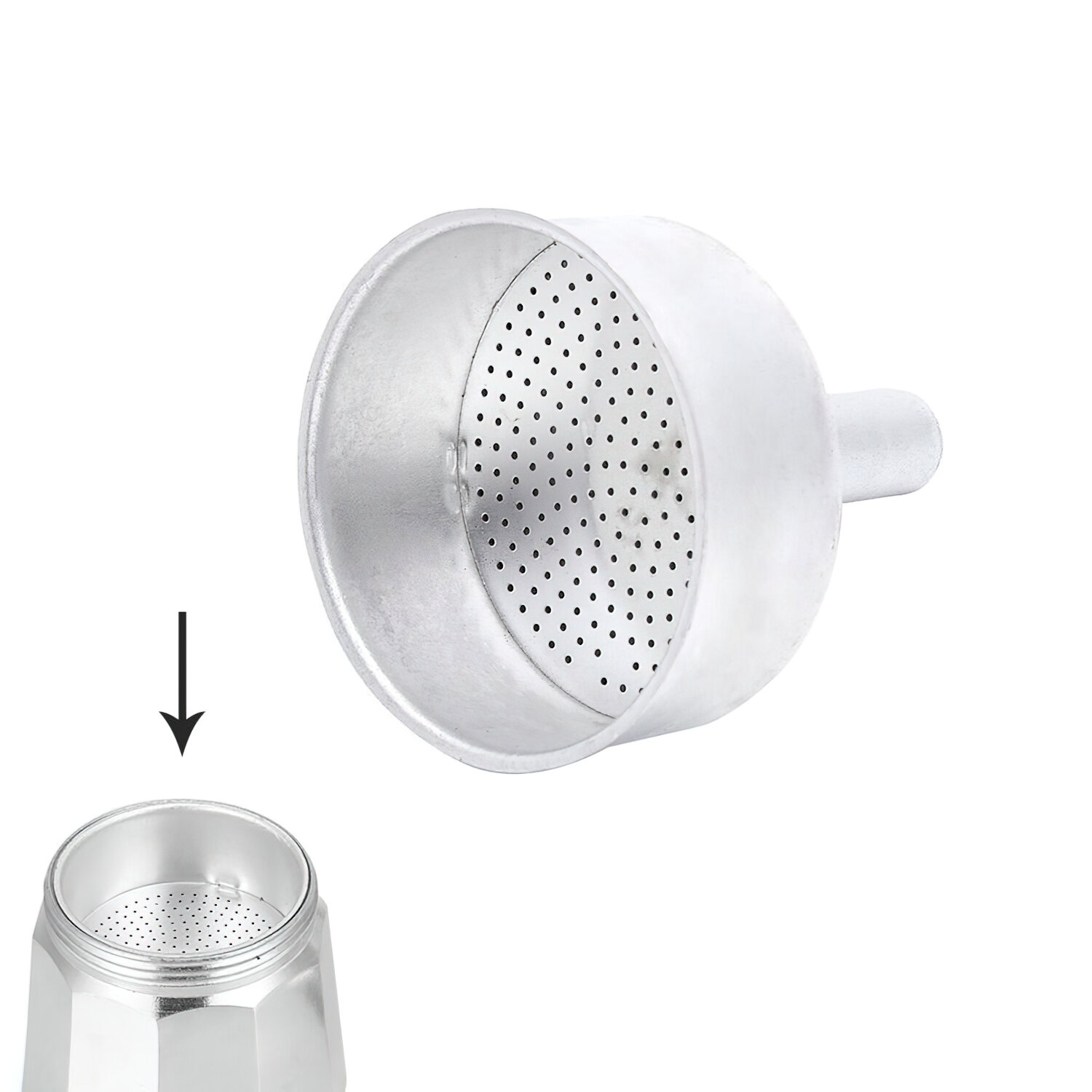 Embudo Cafetera Aluminio Classic / Inducci�n 6 Tazas