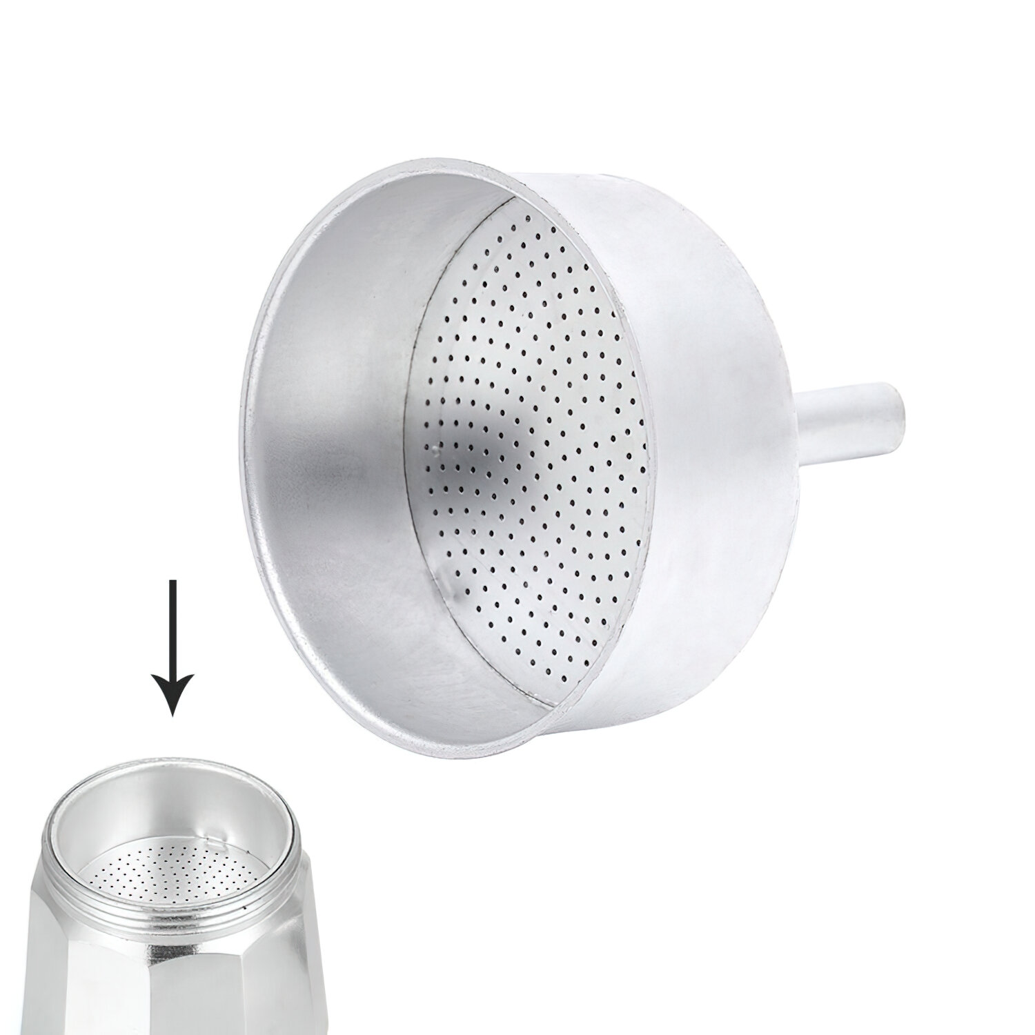 Embudo Cafetera Aluminio Classic / Inducci�n 9 Tazas