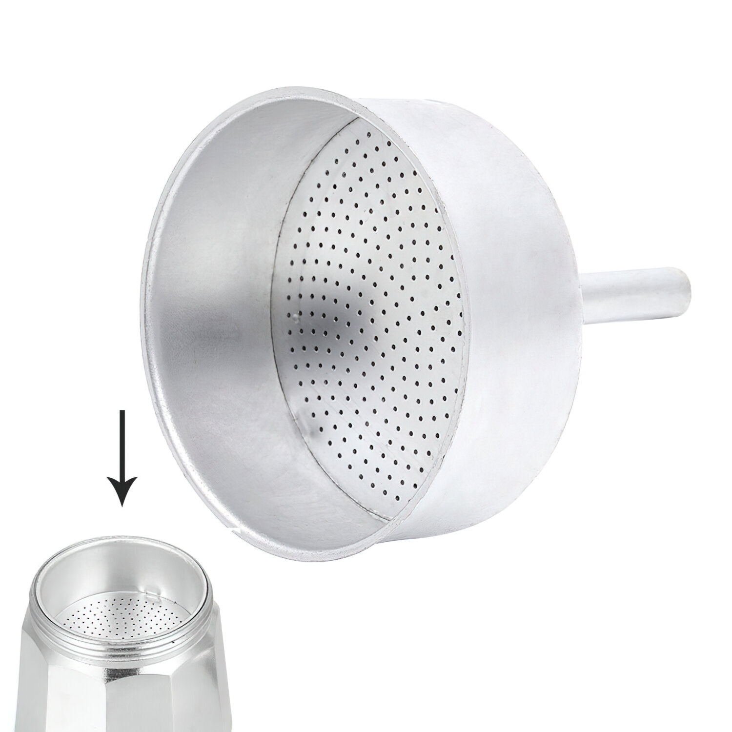 Embudo Cafetera Aluminio Classic / Inducci�n 12 Tazas