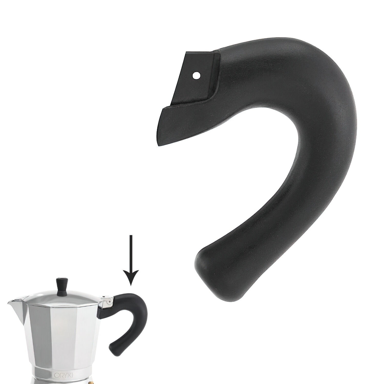 Mango Cafetera Aluminio Inducci�n 6 Tazas