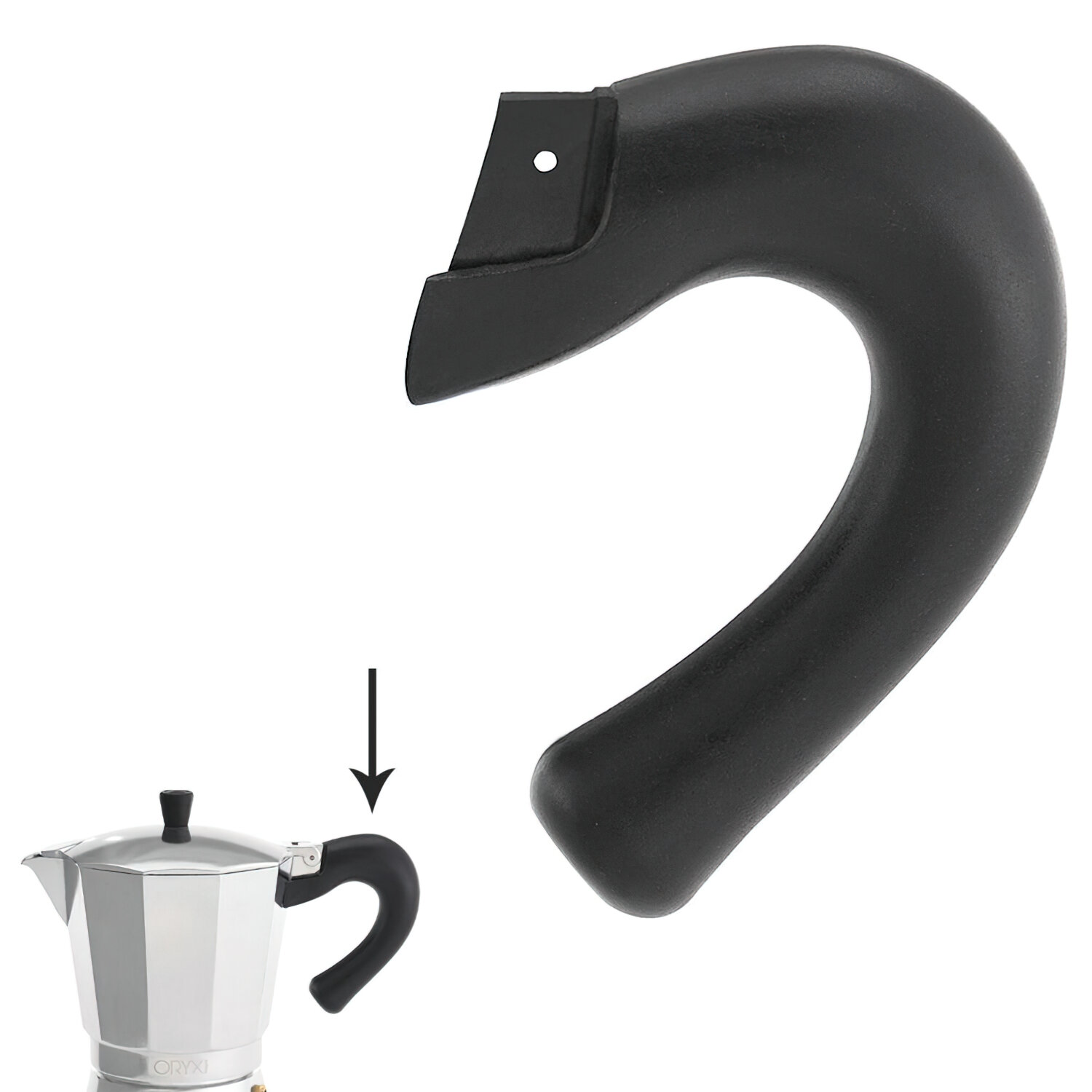 Mango Cafetera Aluminio Inducci�n 9 y 12 Tazas