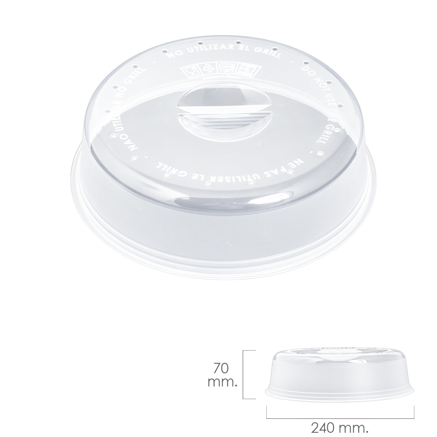 Tapa Microondas � 24 x 7 cm.