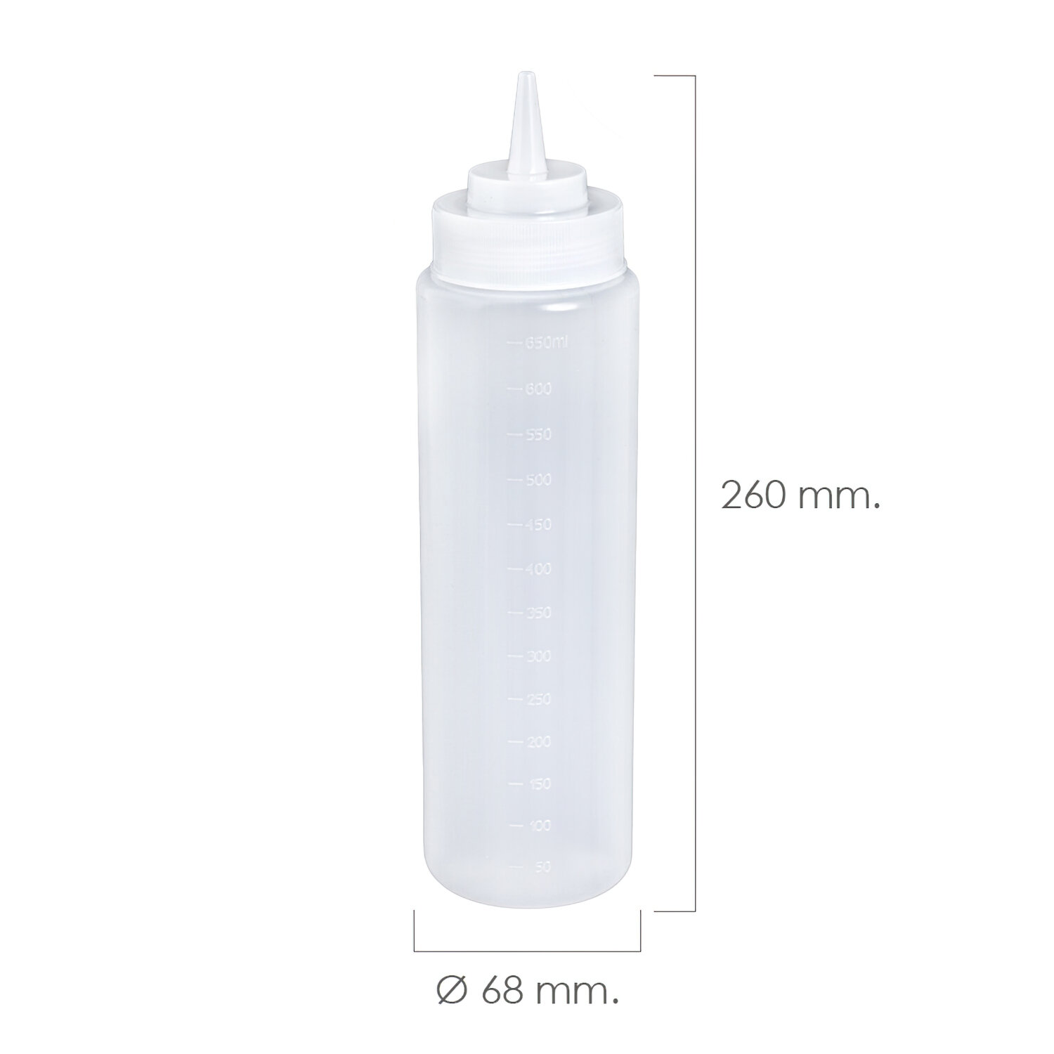Botella Biberon Cocina Pl�stico 700 Ml.