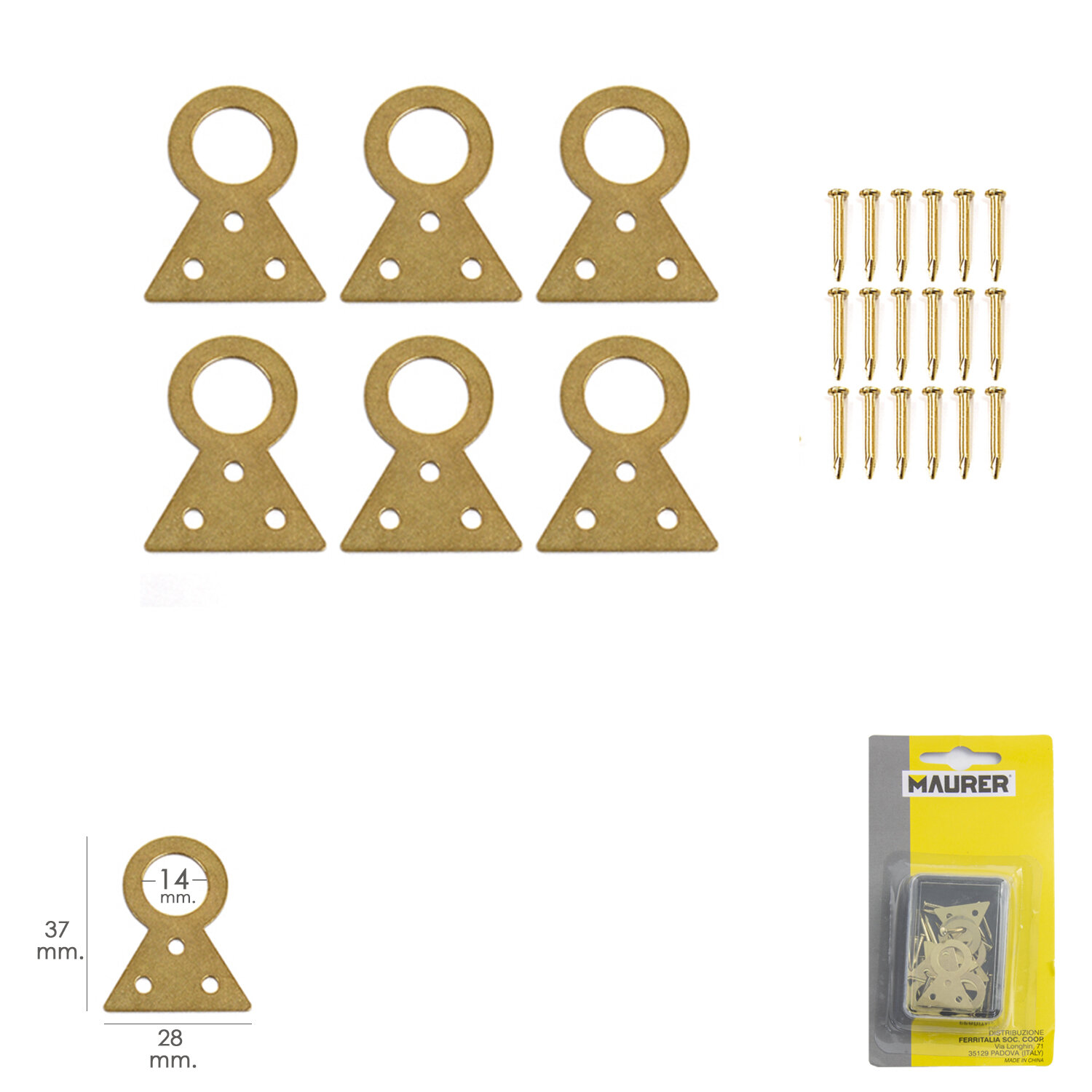 Cuelga Cuadros Fijo N�2 (Blister 6 piezas)