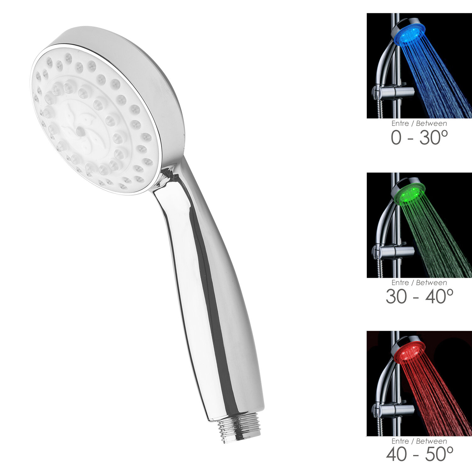 Maneral Ducha Led Indicador Temperatura � 11 cm.