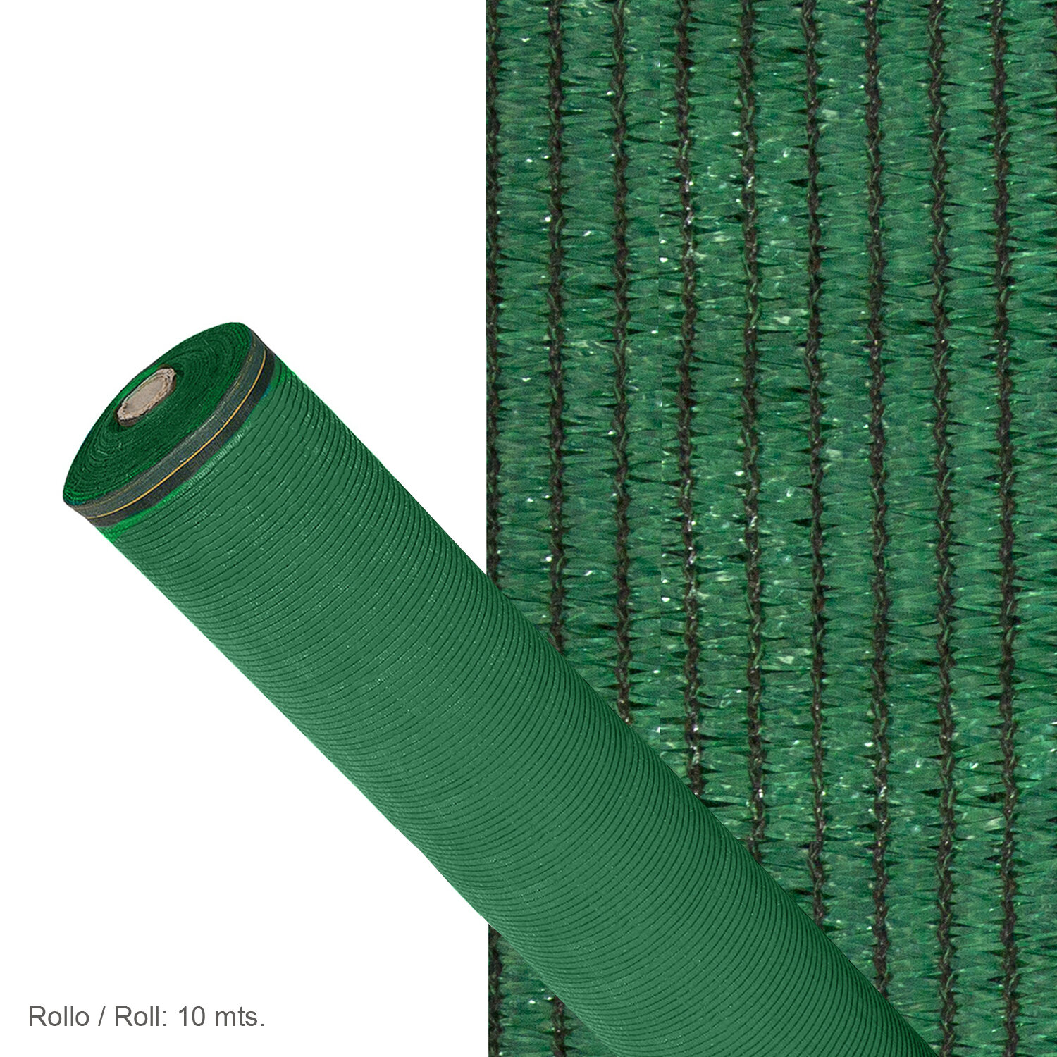 Malla Sombreo 90% Verde Claro 1,5 metros Rollo 10 metros