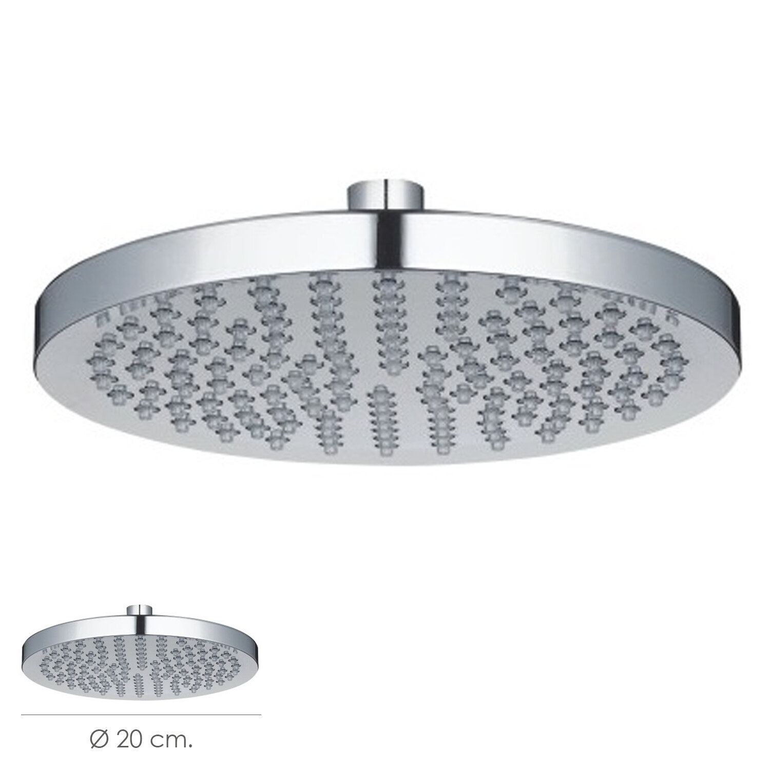 Rociador Ducha Acero Inoxidable Antical � 20 cm.