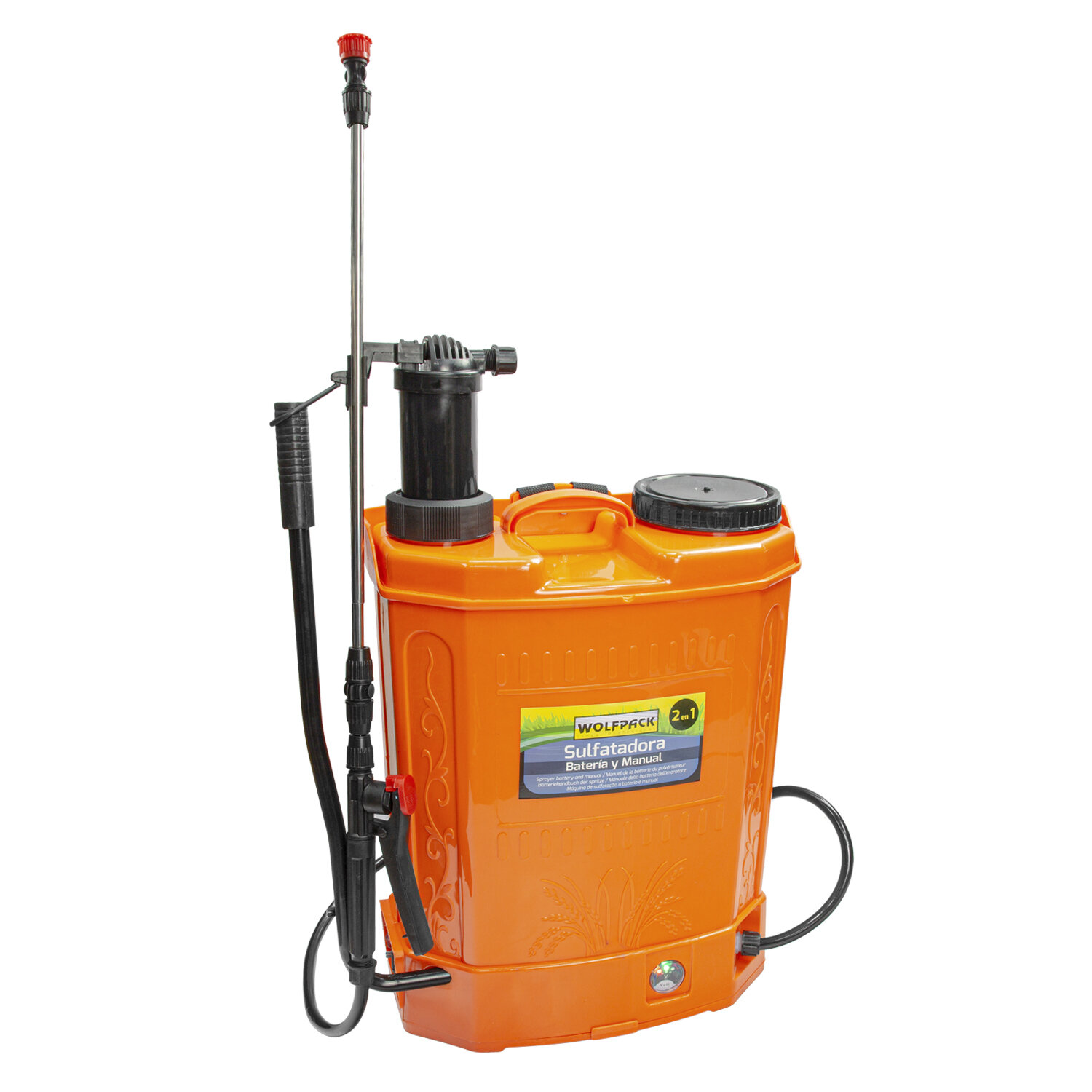 Sulfatadora Electrica A Bateria Doble Uso Bateria o Manual, Bateria Recargable 12 V / 8 Amperios