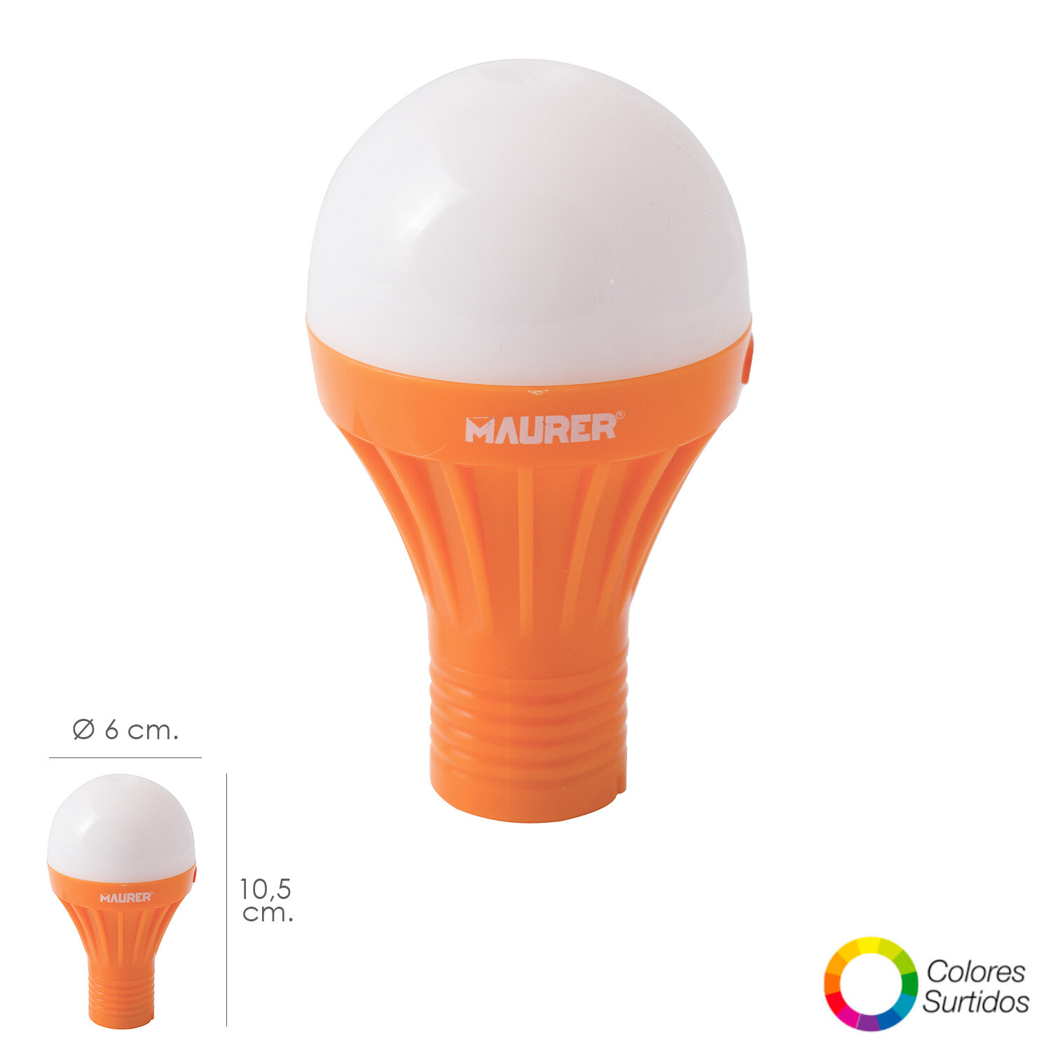 Linterna Led Forma de Bombilla 1 W. Con Iman en la Base
