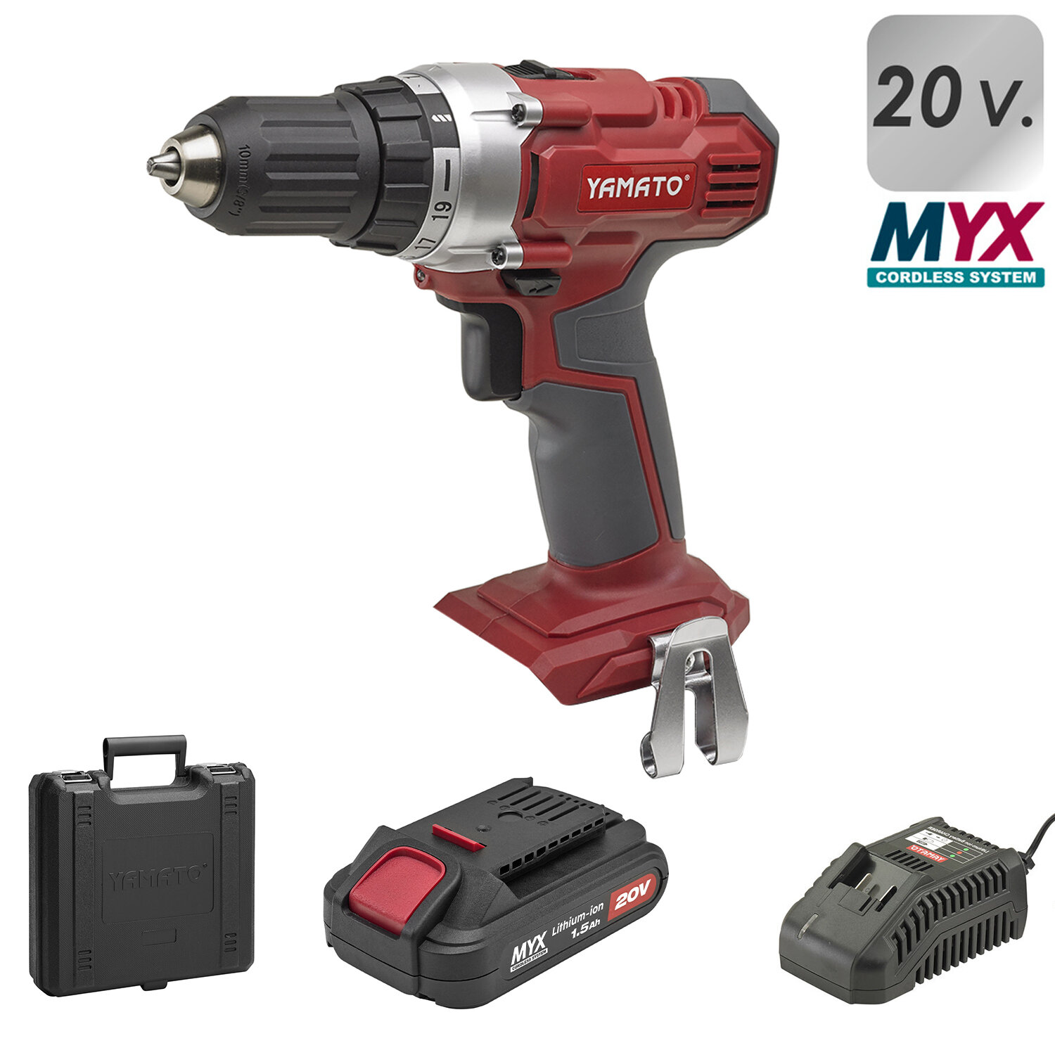 Taladro Atornillador 20 V. LIMYX Con Bateria 1,5 Ah, Accesorios y Malentin.