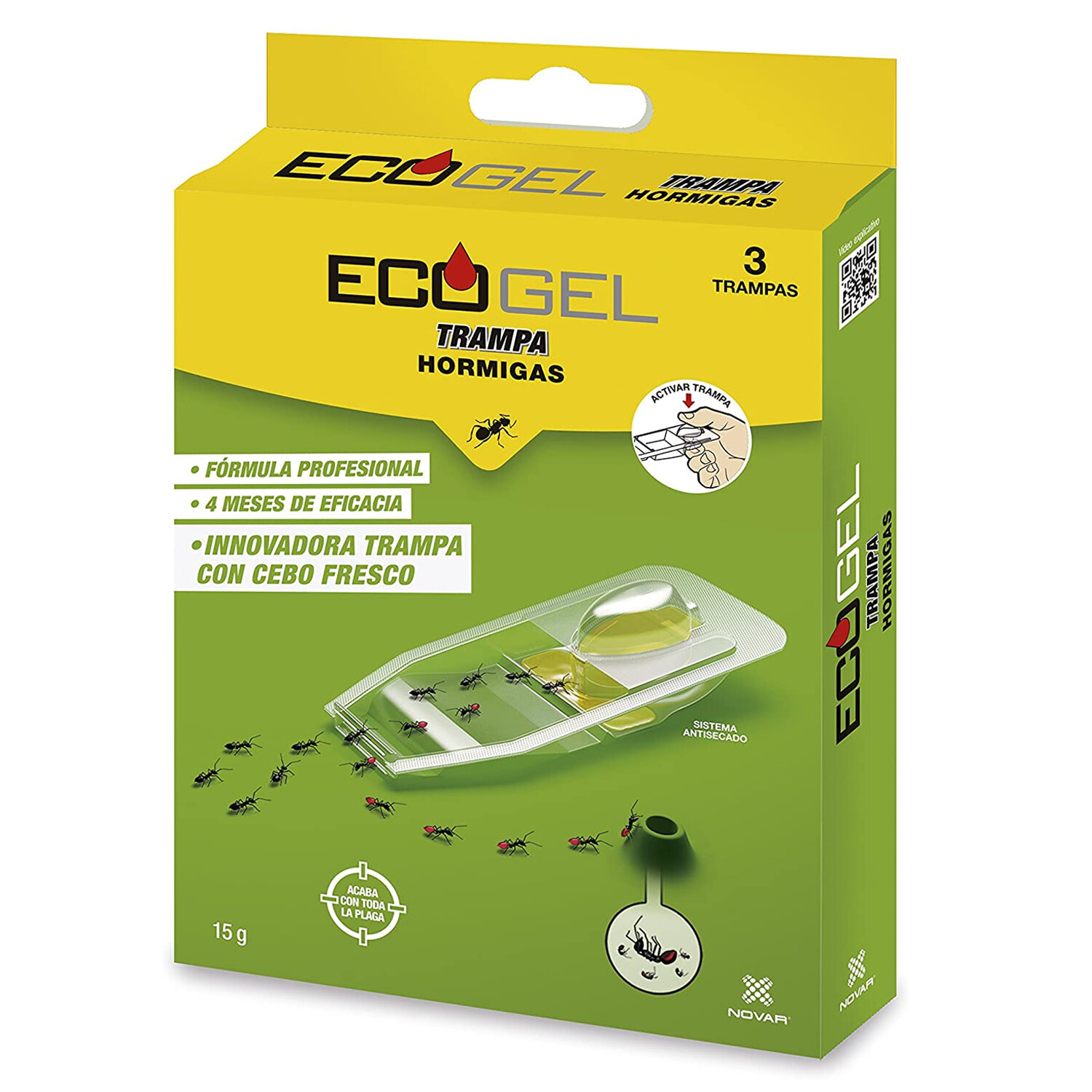 Ecogel Hormigas Trampa 15 Gramos (Caja De 3 Unidades)