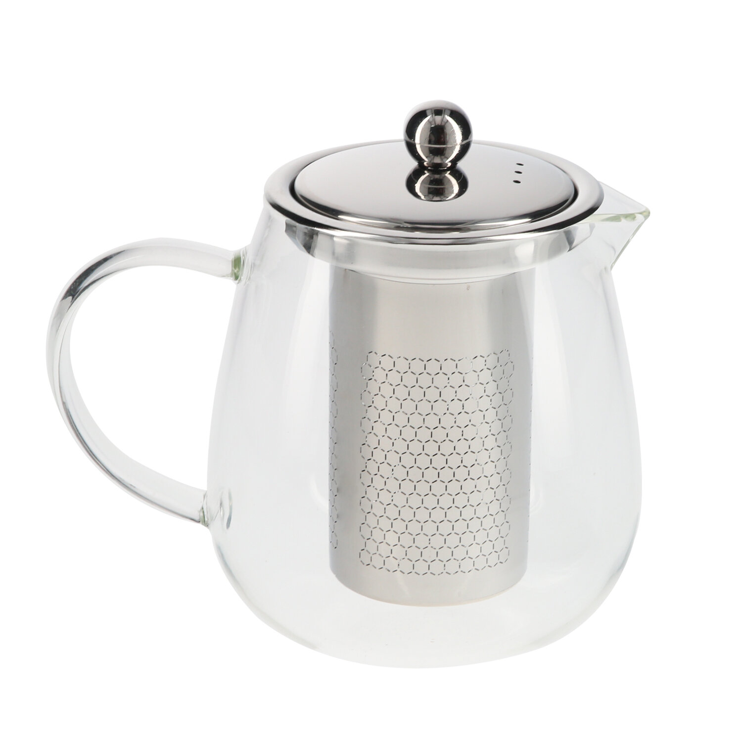 Tetera Infusiones De Cristal Con Filtro De Acero Inoxidable, 750 ml.