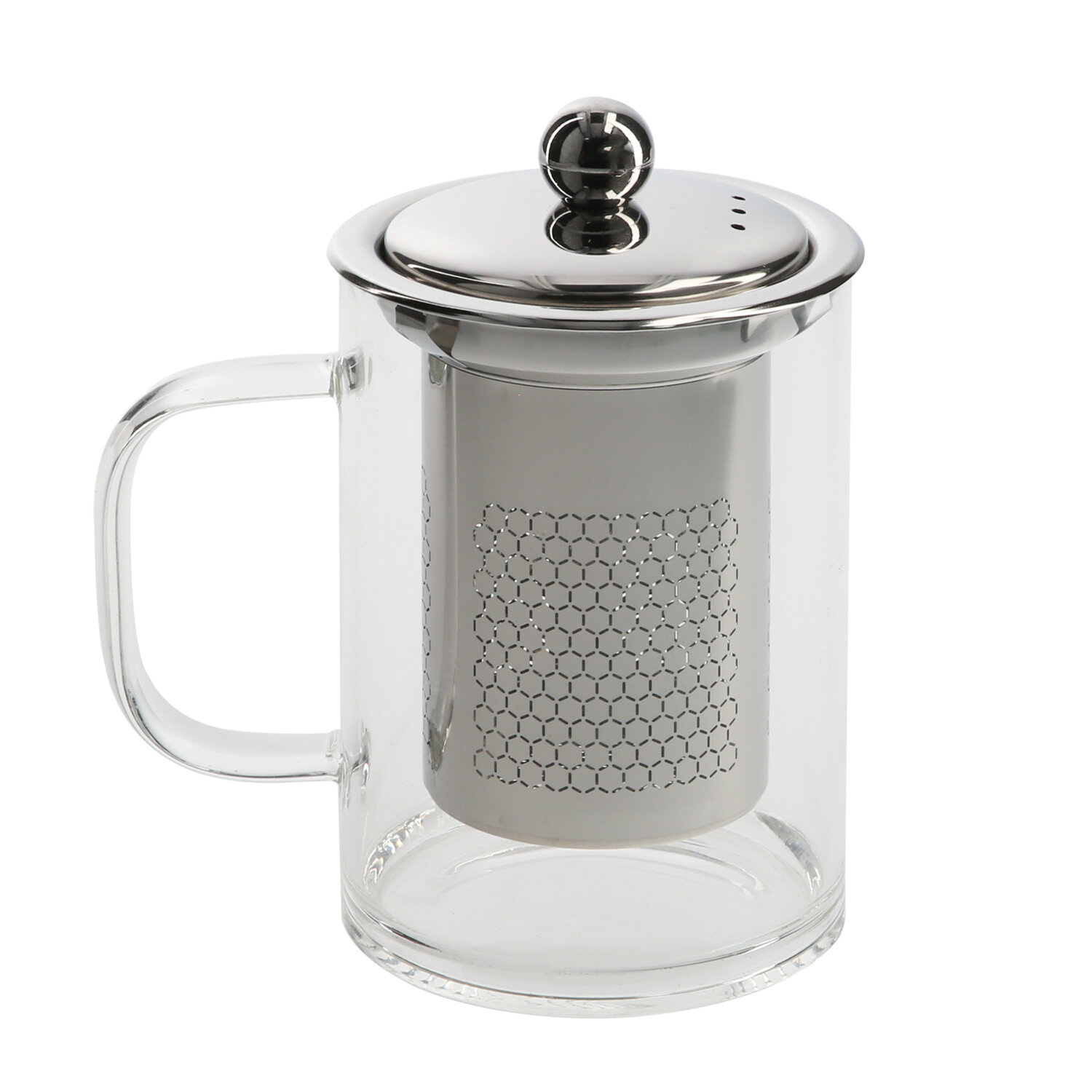 Taza Infusiones Cristal Con Filtro De Acero Inoxidable 350ml