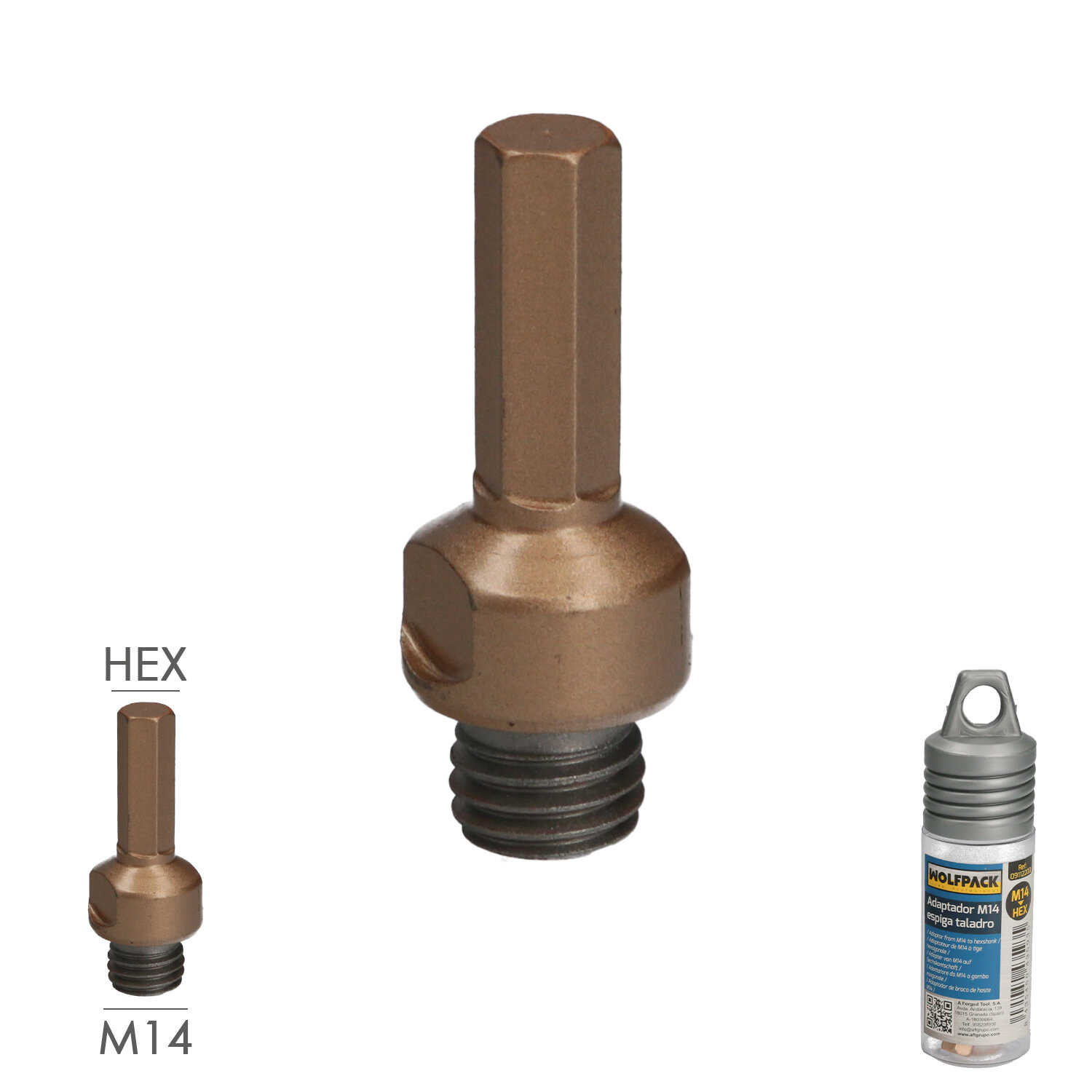 Adaptador M14 A Espiga Taladro