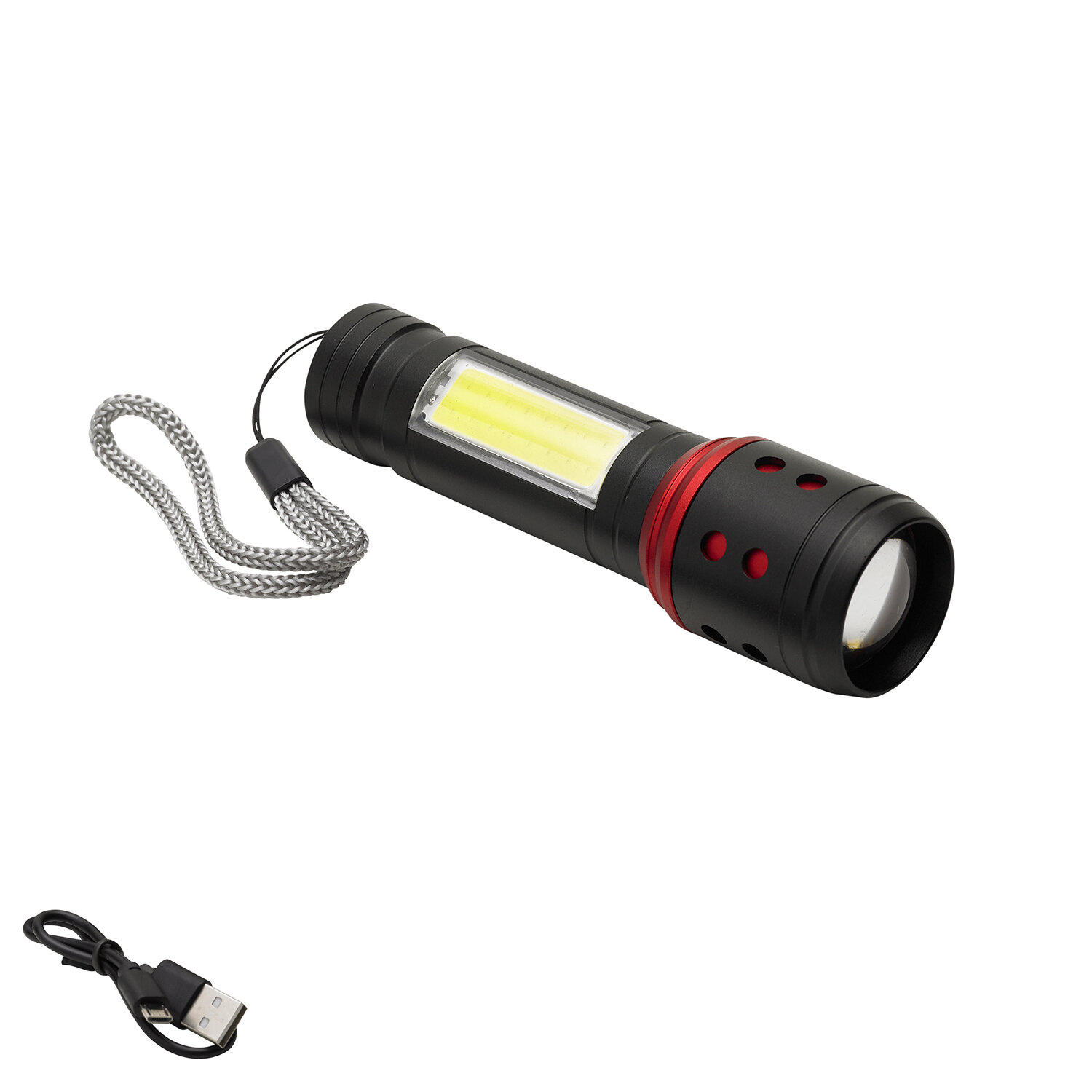 Linterna Led Recargable Zoom 5 W. 300 + 150 Lumenes