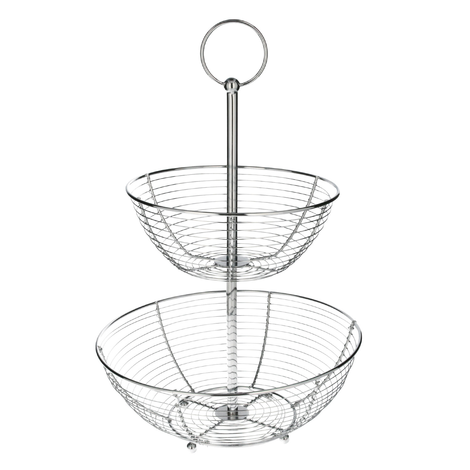Frutero Acero Cromado, 2 Niveles, � 30x46 (Alt) cm.