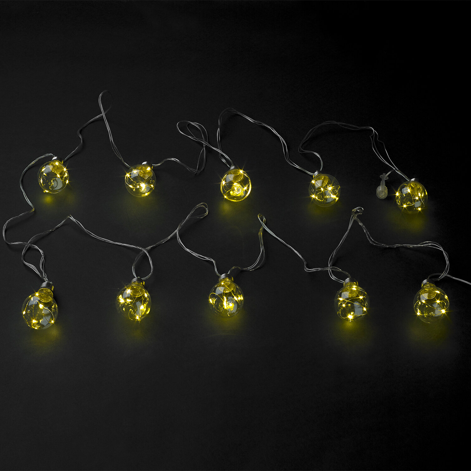 Luces Navidad Guirnalda Jardin Decorativa 10 Bombillas Globo 60 microleds (IP44)
