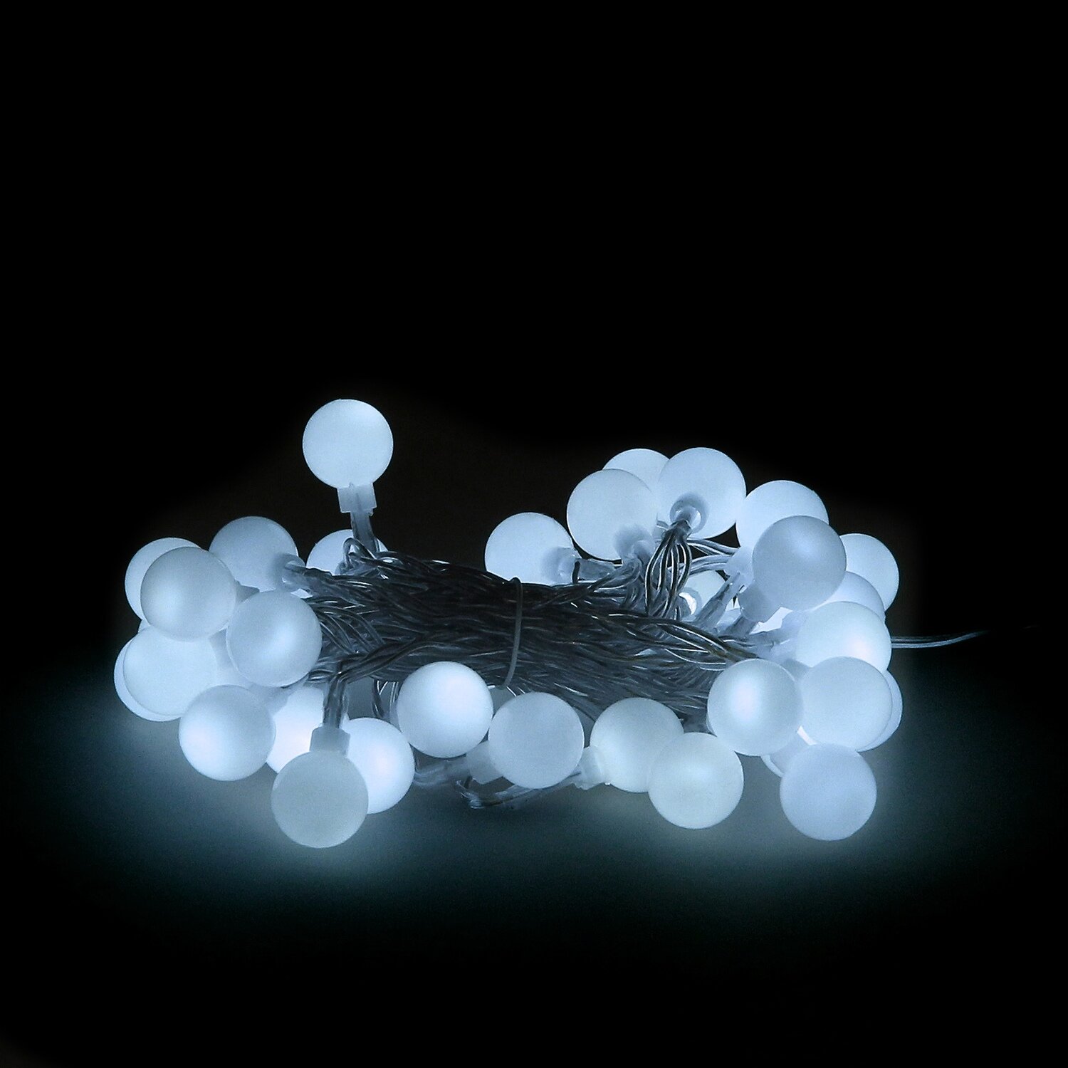 Luces Navidad Esfera 40 Leds Blanco Frio. Ip44
