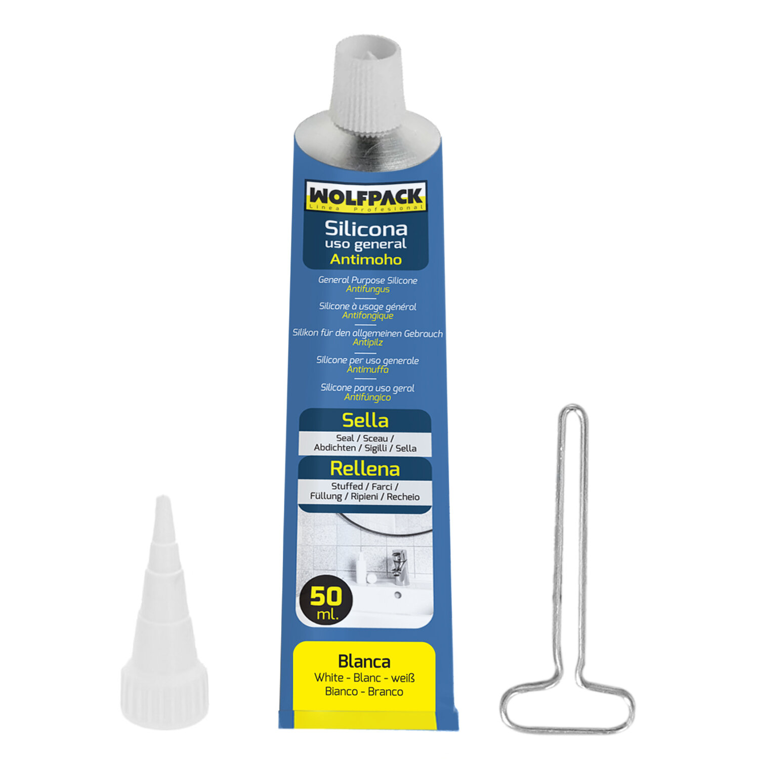 Silicona Acida Tubo 50 cc. Blanca