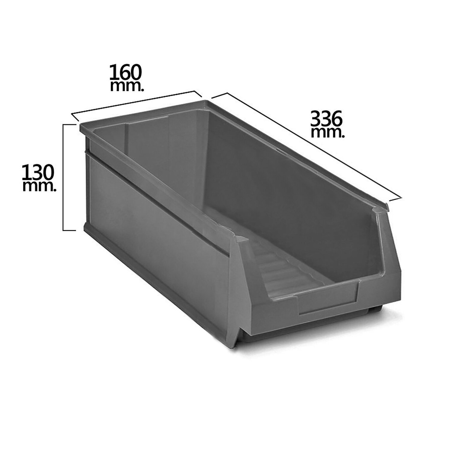 Gaveta Apilable Gris N�53  336x160x130 mm.