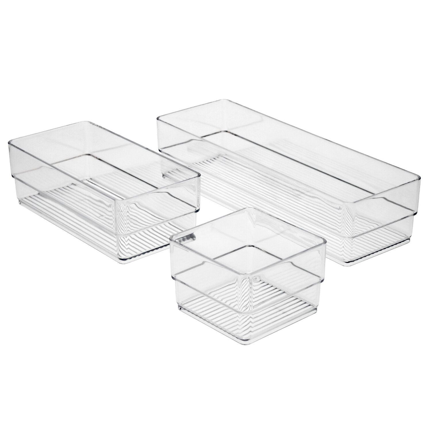 Organizador Transparente Cosmetica / Maquillaje Set 3 Bandejas