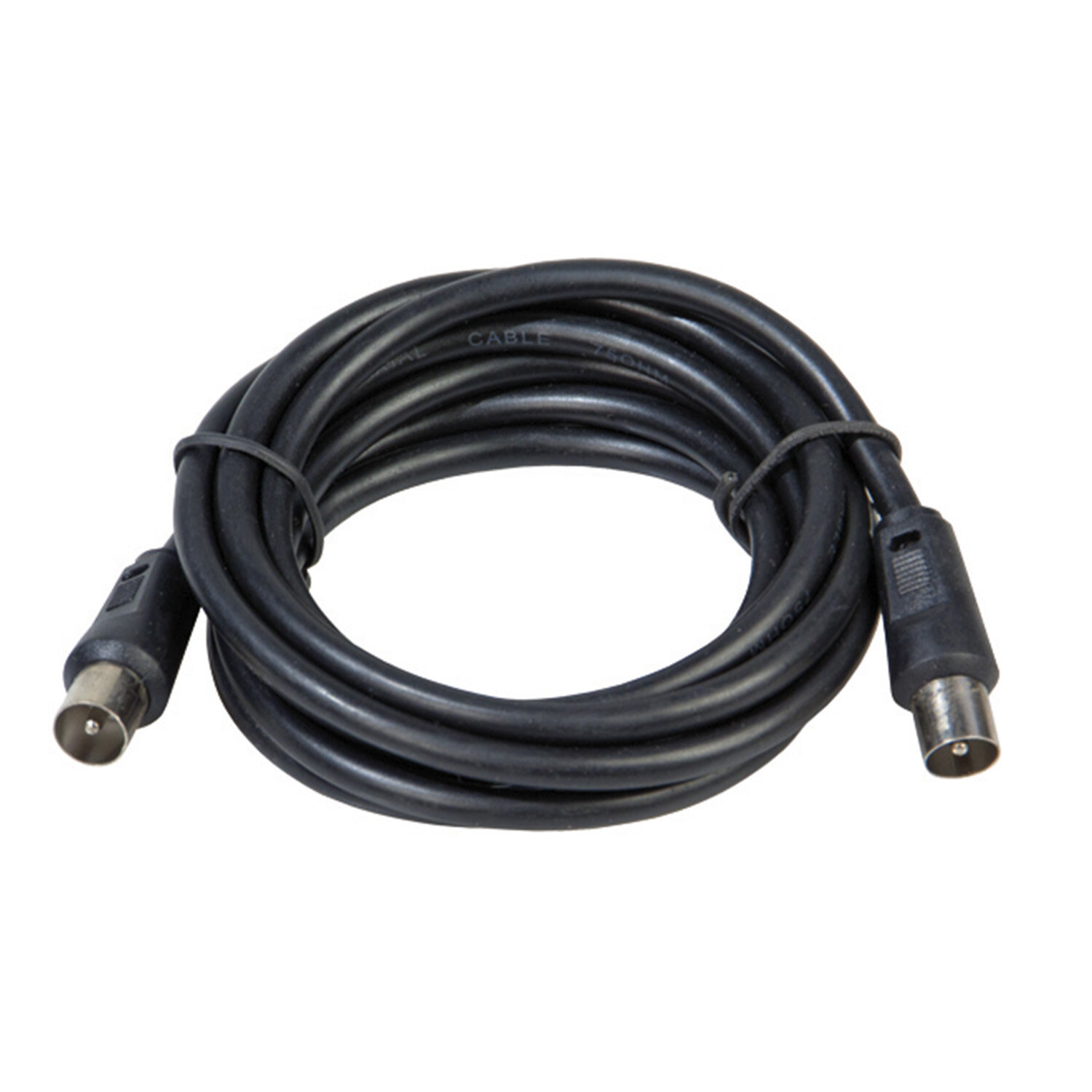 Prolongaci�nTV Video Macho-Macho 2 metros / � 9,5 mm. Con Adaptador Macho-Hembra Negro