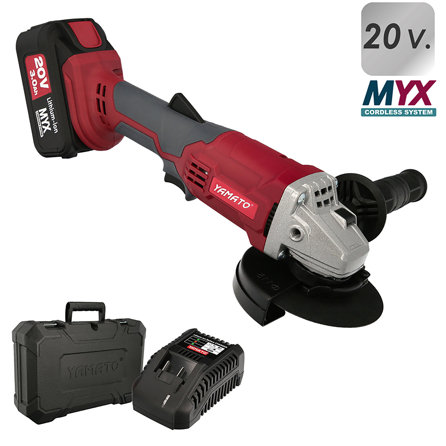 Amoladora A Bateria Litio 20 V. LIMYX Bateria 3.0 Ah 8.500 R.P.M. Disco � 115 mm. Con Maletin