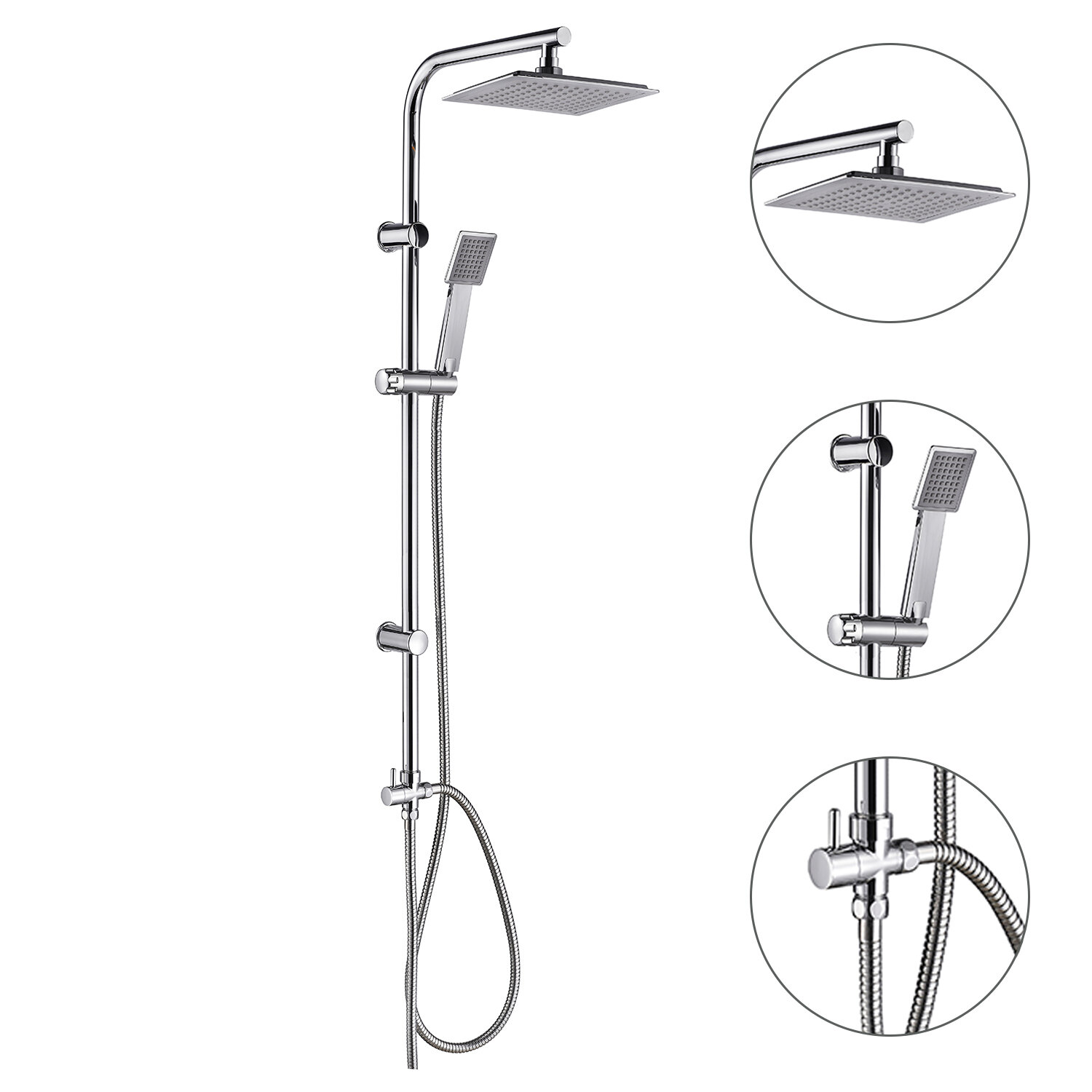 Columna Ducha Universal Completa Cuadrada