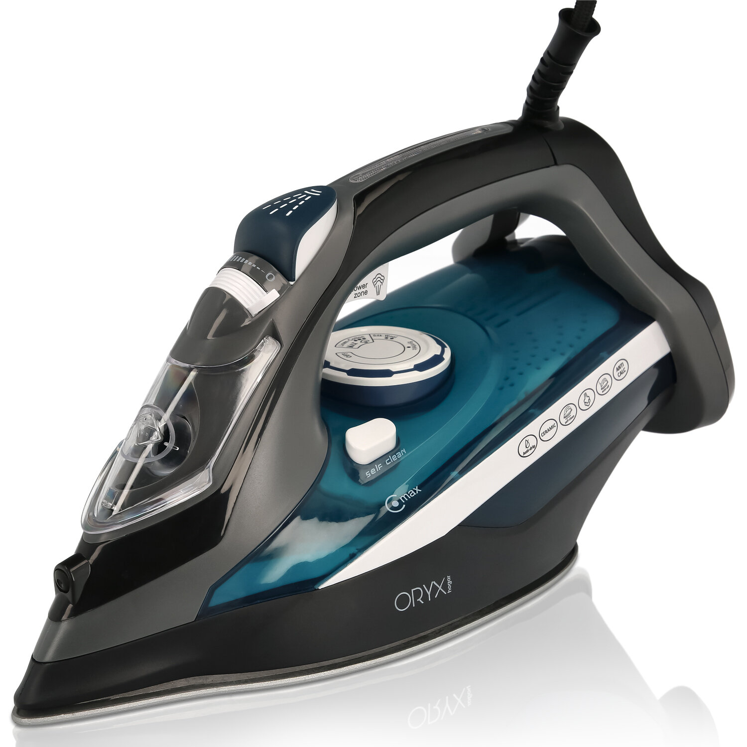 Plancha De Vapor Suela Ceramica 2.800 Watt. Vapor Constante y Golpe de Vapor con Sistema Antical