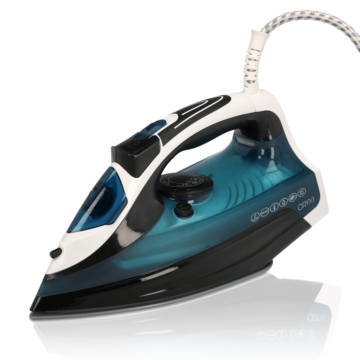 Plancha De Vapor Suela Ceramica 2.400 Watt. Vapor Constante y Golpe de Vapor con Sistema Antical