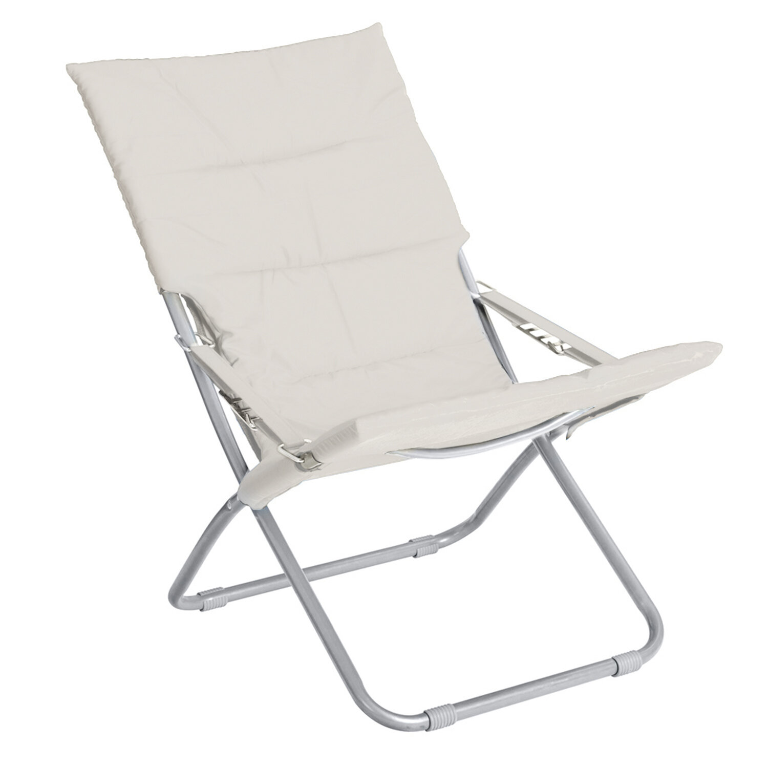 Silla Playa Metal Plegable Color Beige Claro