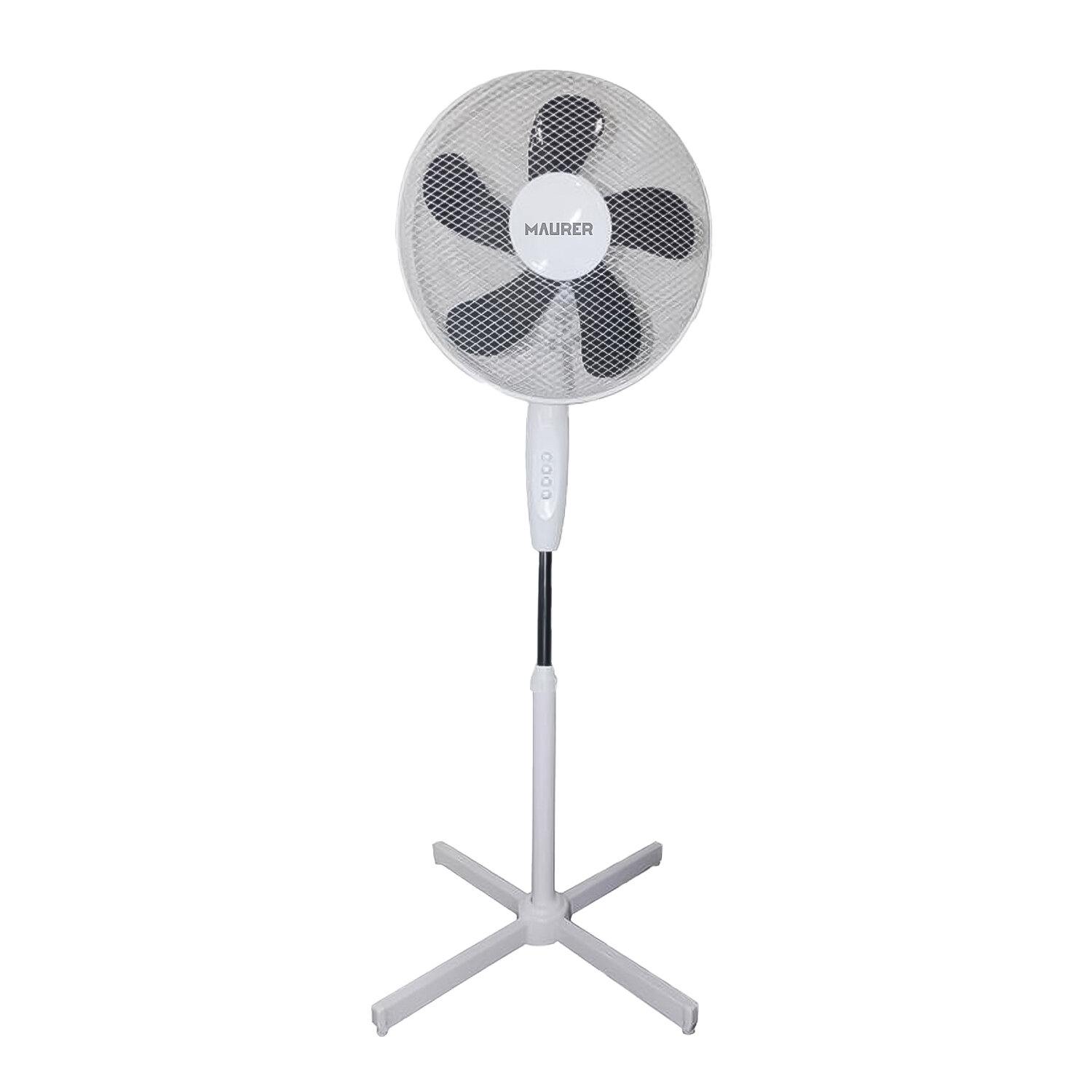 Ventilador Pie � 40 cm. x 143 cm. 5 Aspas Color Blanco y Negro