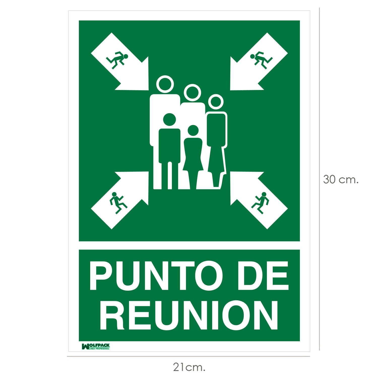 Cartel Punto De Reunion 30x21 cm.