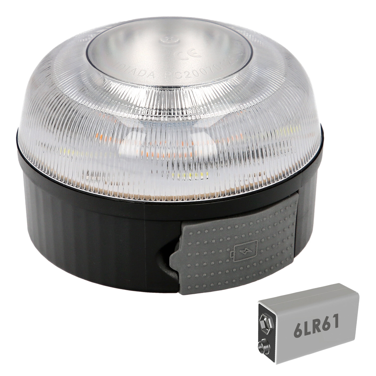 Luz Led Emergencia Coche V16 Pila 9V.