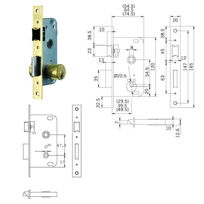 Cerradura Tesa 2004-hl/40