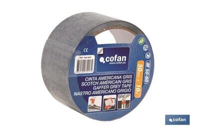 CINTA AMERICANA GRIS 50MM X 10 MTS