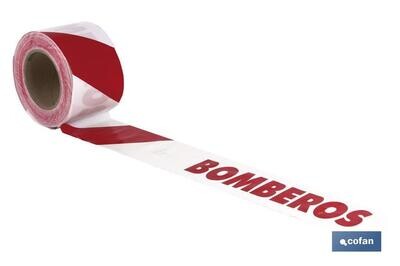 CINTA BALIZ. "BOMBEROS"  80MMX100MTS
