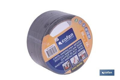 CINTA AMERICANA NEGRA 50mm X 25mts