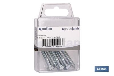 BL�STER DE 5 UDS. DIN-571  M-6X40 VENTA UNITARIA