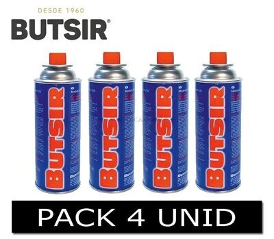 Cartucho gas butano Butsir B-250 4 UNIDADES