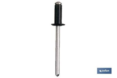 REMACHES ALUM. NORMAL NEGRO 4.0X10MM