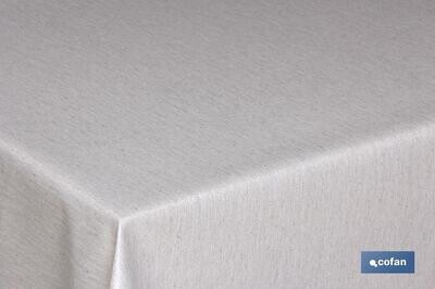 MANTEL JACQUARD LINO PLATA 1,40x1,80mt "MODELO CALA"