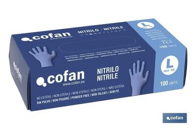 CAJA 100 UNDS. GUANTES DE NITRILO T 9-10