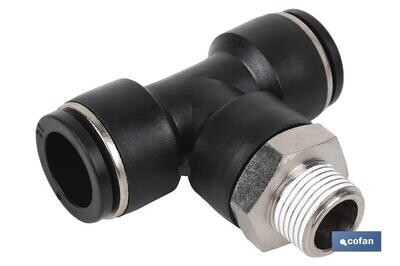 RACOR ROSCADO PLASTICO "T" , T-14, R-1/2