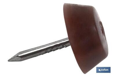 BL�STER DE 6 UDS. TOPE DE SILLA GRANDE MARR�N VENTA UNITARIA