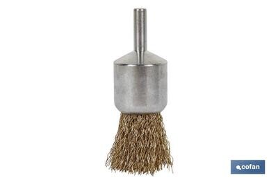 CEPILLO BROCHA ONDULADO 6x�15 A.LATONADO 0.3mm