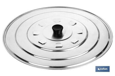 TAPA C/DESVAPO MODELO ARG�N ALUMINIO 24CM "VENTA UNITARIA"