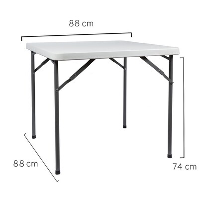Mesa Plegable Cuadrada 88x88x74 cm.